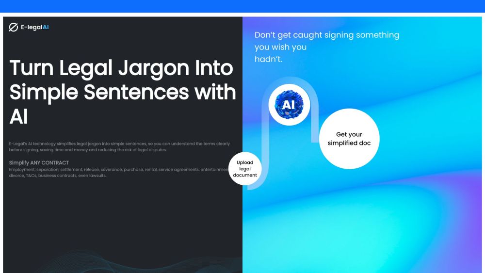 E-Legal: AI Simplifies Legal Jargon, Saves Time & Money
