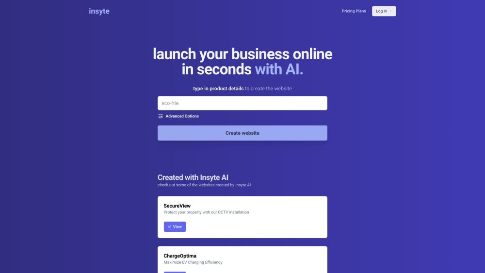 Insyte AI: Transform Descriptions into High-Converting Pages : AI-Powered Landing Pages with GPT-4