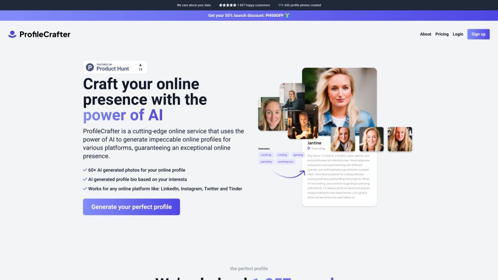 Profile Crafter: AI-Generated Custom Profiles With Photos And Text