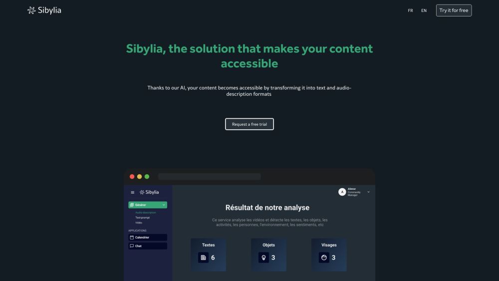 Sibylia: AI Audio Descriptions for Inclusive Video Content