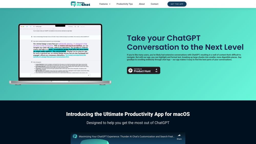 THUNDER AI CHAT: Edit, Share, Search & Mind Map for Smarter Content