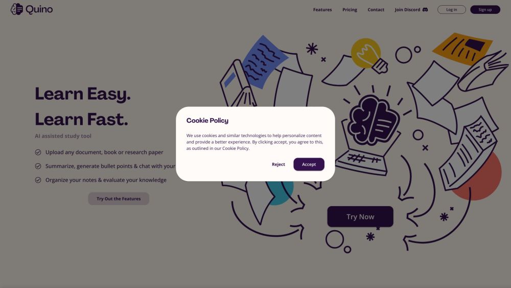 Quino : Auto Summaries, Semantic Search, Quiz Tools for Smart Studying