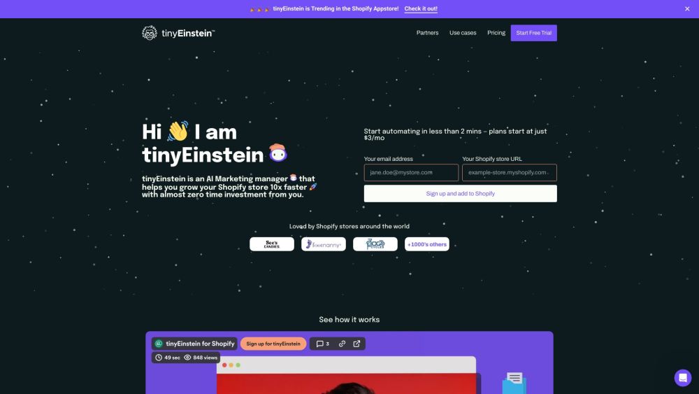 tinyEinstein: AI Marketing Manager for Shopify Growth – Auto Email & Marketing, Save Time & Money, 10x Faster Results