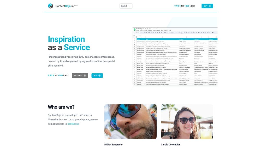 ContentDojo.io: AI Content Ideas & Keyword Organizer | 1000+ Prompts, No Skills Needed