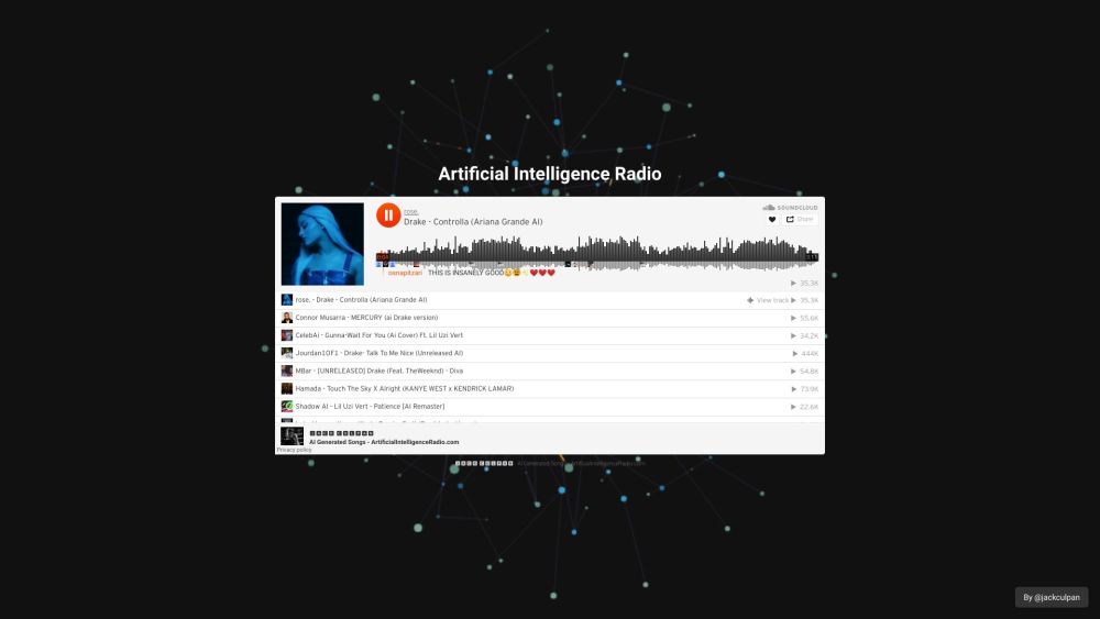 AI Radio: 24/7 Unique AI-Crafted Songs, Limitless Music Creativity Online