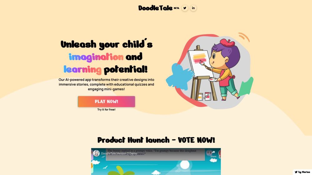 DoodleTale: Fun App for Creativity & Motor Skills in Kids