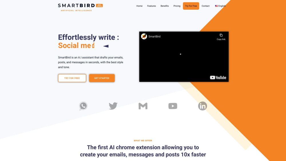 SmartBird: AI Email & Social Post Assistant for Stylish, Tone-Perfect Communication