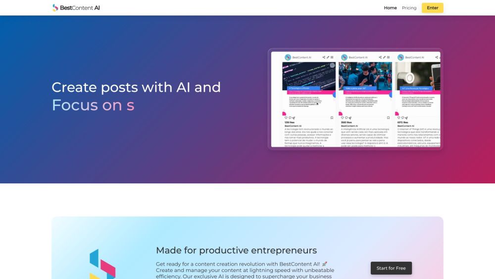 BestContent AI: AI-Generated Captions, Images & Content Automation