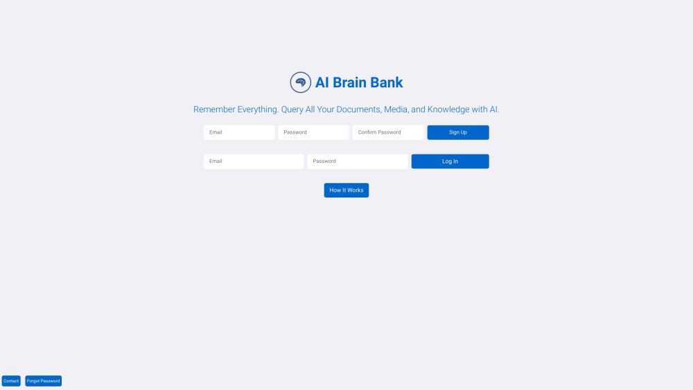 AI Brain Bank: Smart Storage, Document Query & Info Retrieval