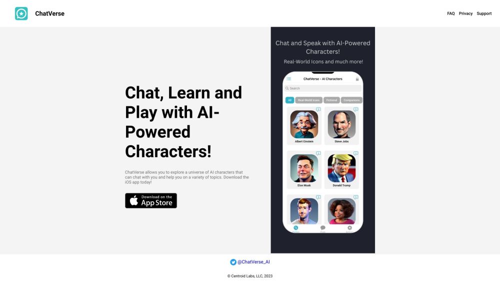 ChatVerse: AI Virtual Characters for Chatting, Learning, Play