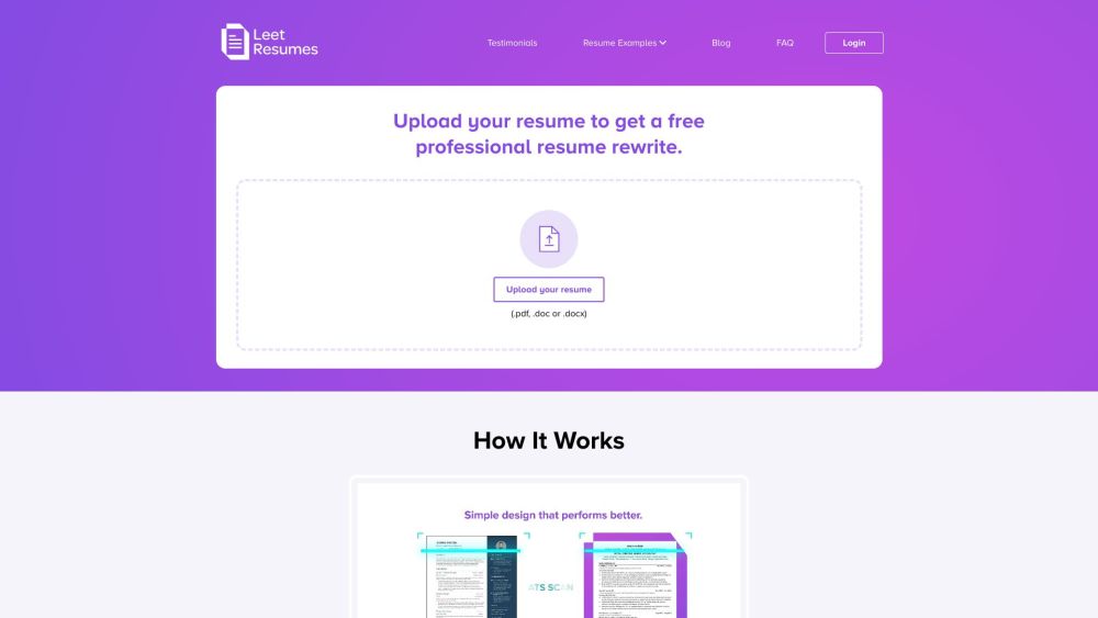 Leet Resumes: Free ATS-Optimized Data-Driven Resume Maker