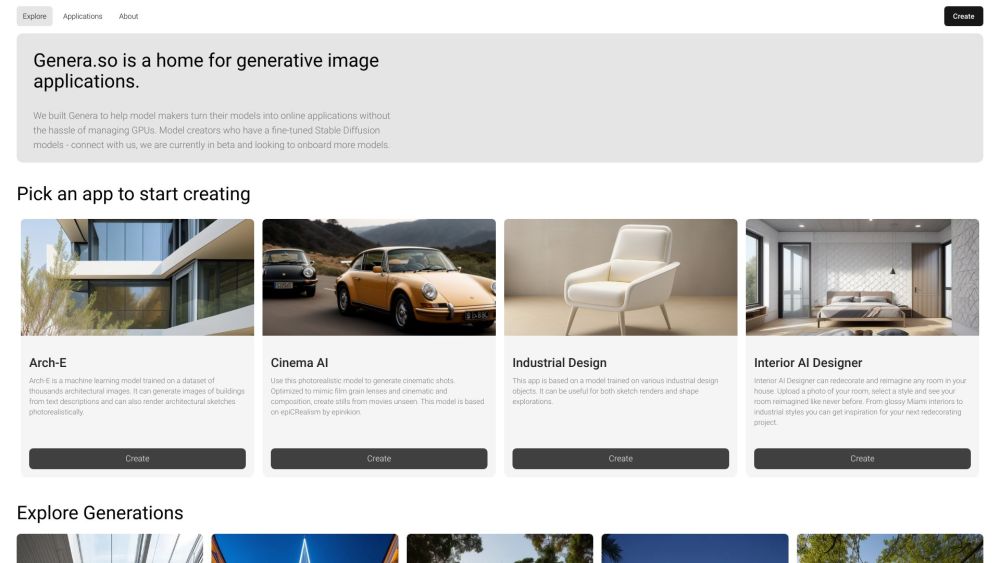 Genera.so: Launch Gen Image Apps in Minutes, No GPU or UI Coding