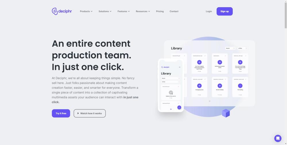 Deciphr AI: Transform Content, Engage Audiences, Revolutionize Creation