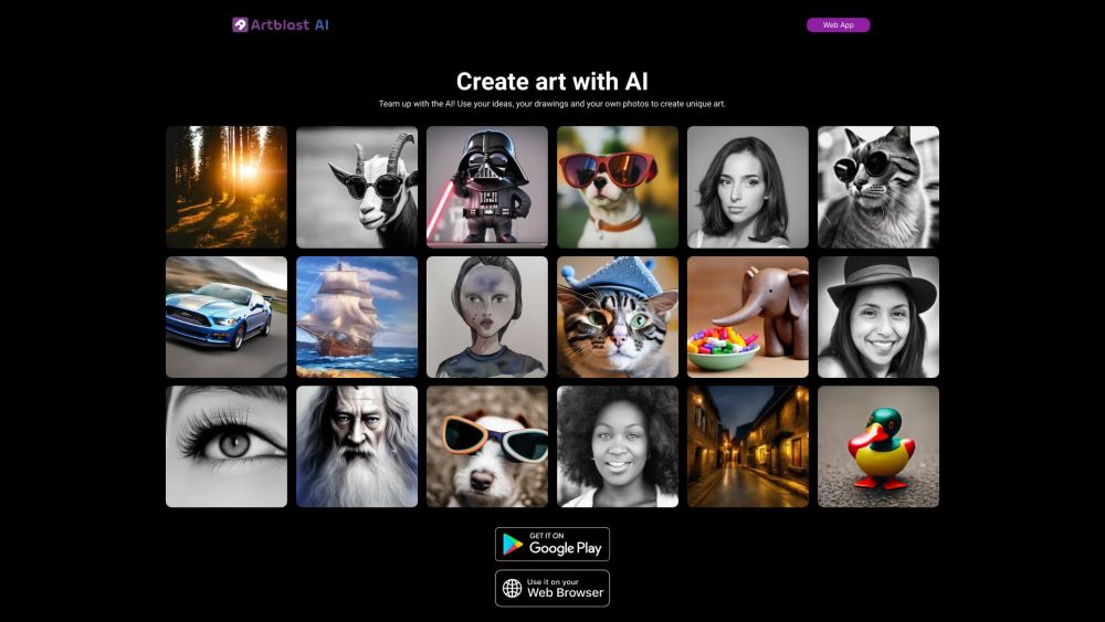 ArtBlast AI: Transform Ideas into Unique Art with AI Power