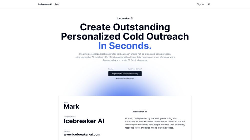 Icebreaker AI: Quick, Personalized, Boosts Open & Click Rates