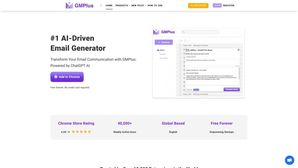 GMPlus: AI Email Generator : Smart, Personalized, Efficient Responses
