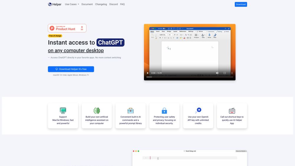 Helper: AI Client, Boost Productivity, ChatGPT Integration