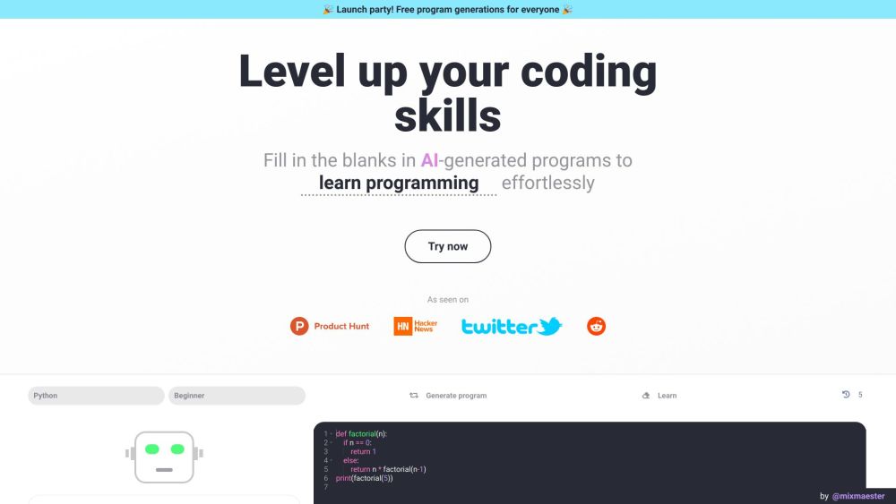 Hackerman.AI: AI-Generated Programs, Sharpen Coding Skills Today