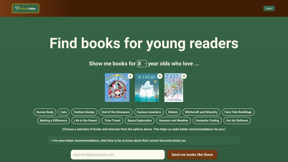 FutureTales: Personalized, Age-Appropriate Book Recommendations