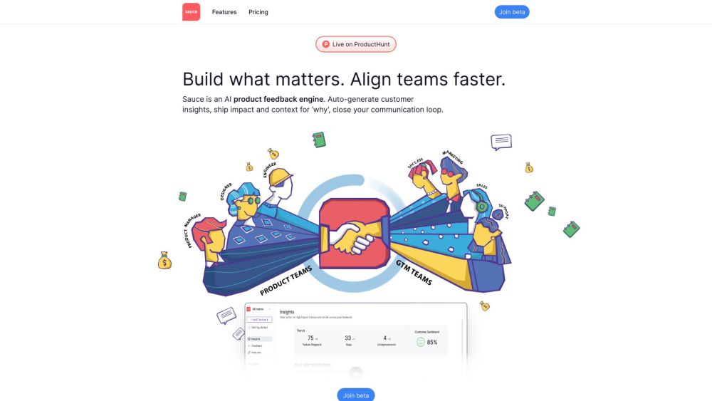 Sauce: AI Feedback Engine : Unifies Insights, Auto-Summarizes Data