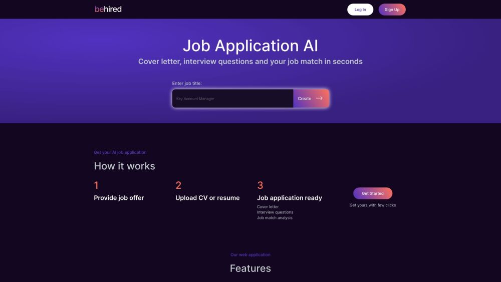 Behired : AI Cover Letters, Interview Prep, Perfect Job Matches