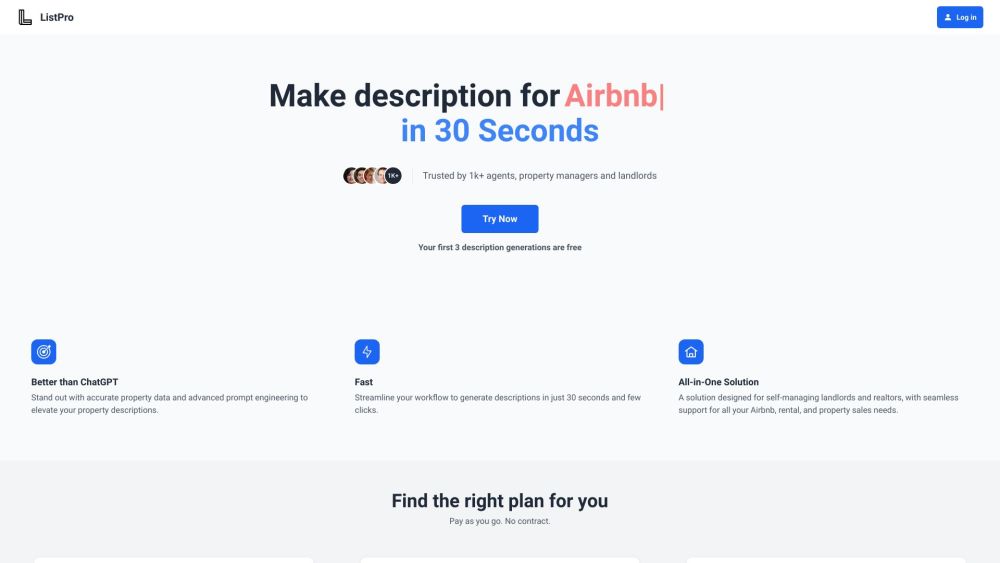 ListPro: Fast Property Descriptions, Trusted by 1,000+ Agents
