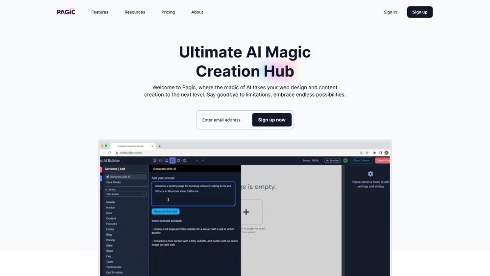 Pagic.io: AI Website Builder for Resumes, Portfolios, Presentations – Smart Templates & Easy Customization