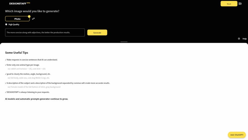 DESIGNSTAFF: AI Image Generator & Editor : Create, Edit, Restore Easily