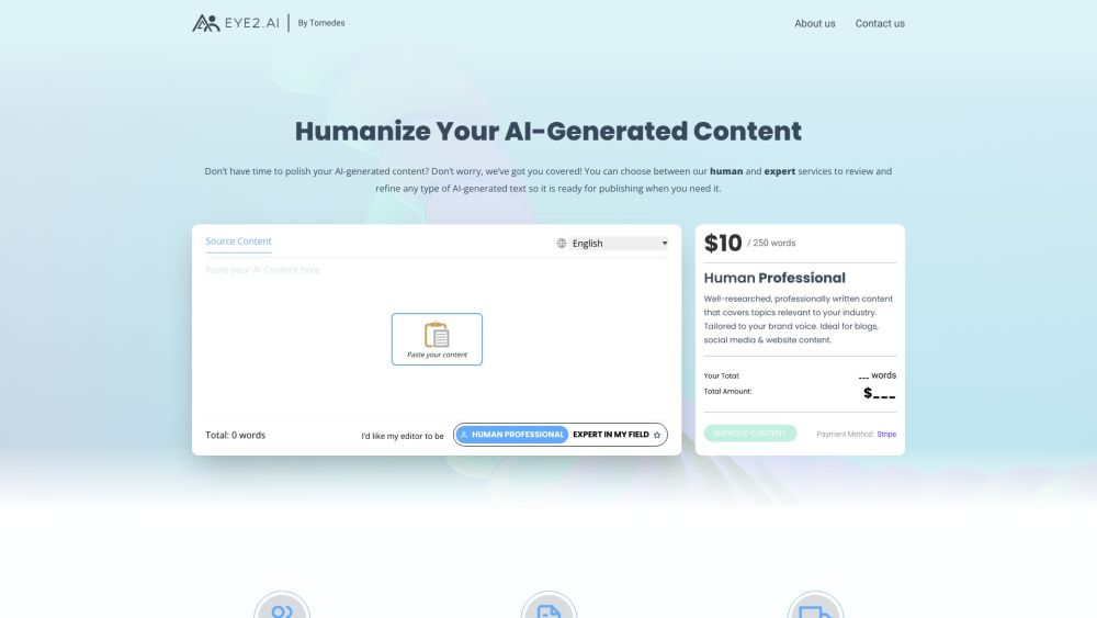 Eye2.ai: AI Content Editing & Human Refinement for Polished Results