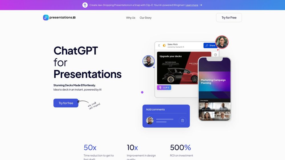 Presentations.AI: AI-Powered App for Instant PPT Creation : Create Stunning Slides in Seconds with Smart AI Technology