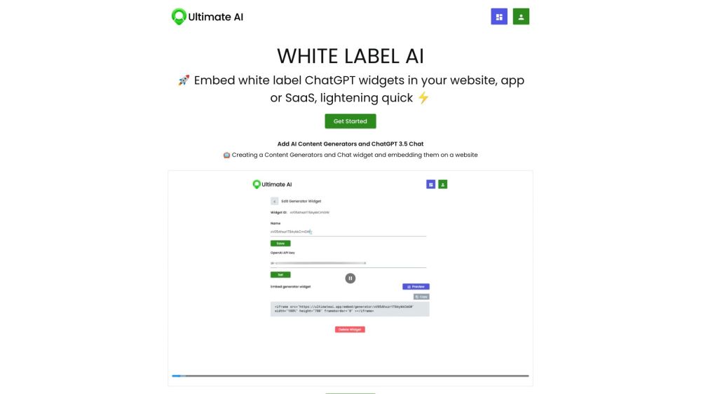 Ultimate AI: White-Label ChatGPT Widgets for Enhanced UX & Content Generation