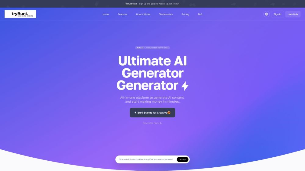 Buni AI: Multilingual Content, AI Tools, Templates, Chatbots & Support