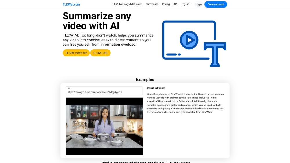 TL;DW AI: AI-Driven Video Summarizer for Quick & Easy Digestion