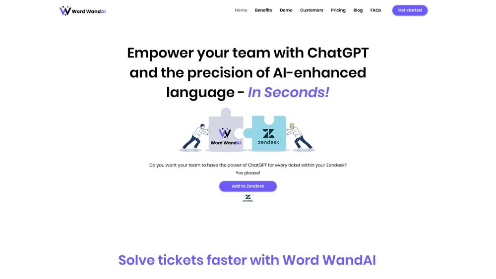 Word WandAI : AI-Boosted Zendesk for Quick, Smart Replies