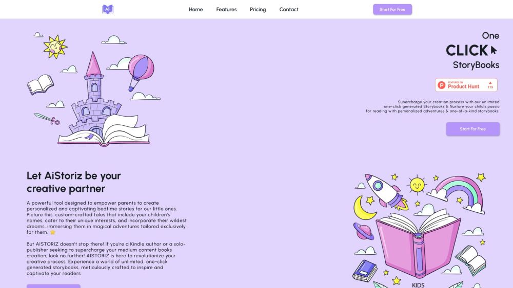 AISTORIZ: AI-Powered One-Click Storybook Creation In Seconds