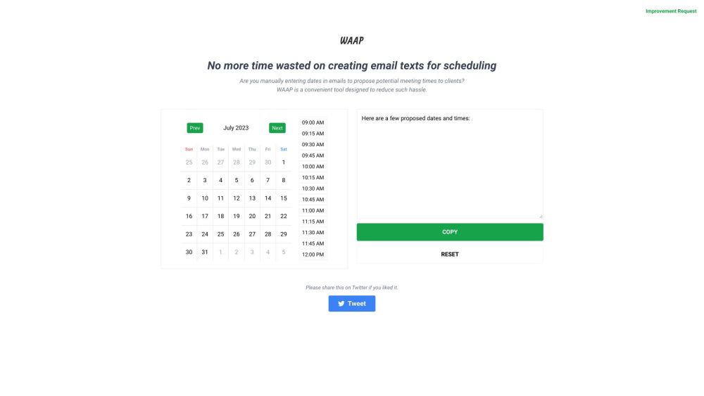 WAAP: Ready-Made Email Templates for Quick Appointment Scheduling
