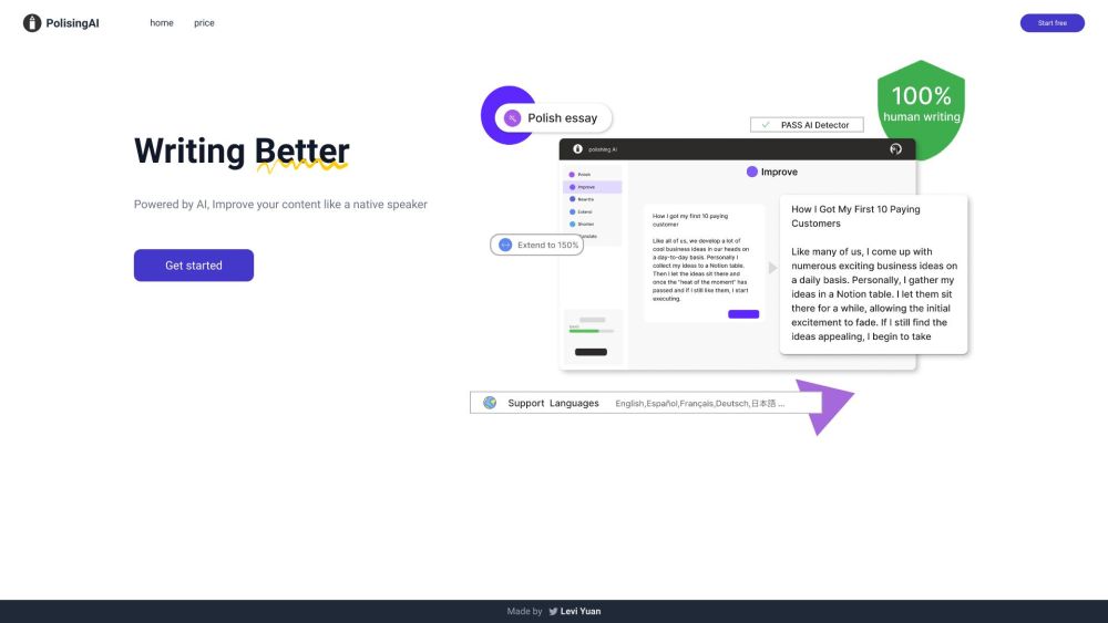 PolishingAI: AI-Driven Edits for Clarity, Tone & Fluency