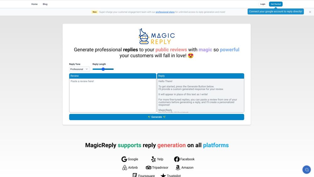 MagicReply AI: Automate Review Replies with Smart, Personalized AI Responses