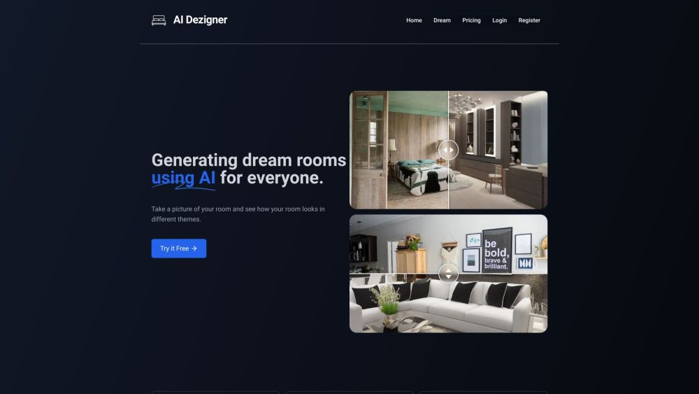AI Dezigner: AI-Powered Interior Design for Dream Rooms : Transform Your Space with Instant Visualizations