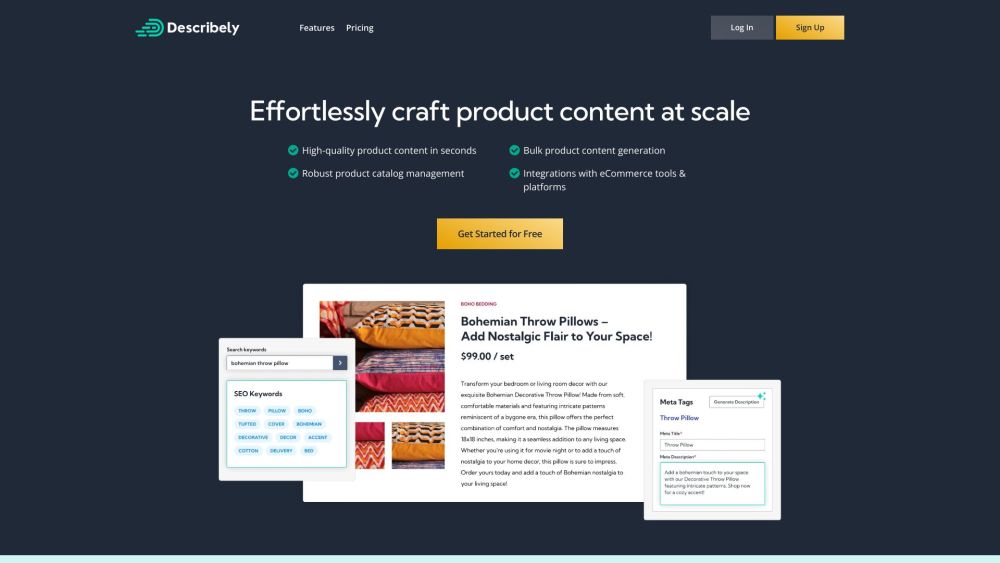 Describely: AI-Generated Titles, Descriptions, Bulk Content, eCommerce Integration