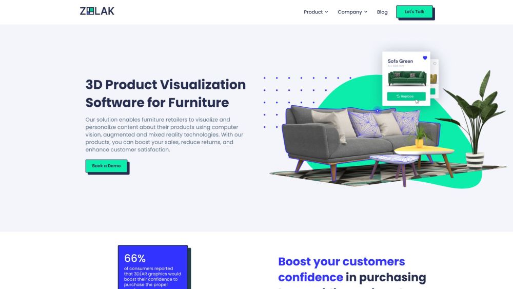Zolak : AI 3D Furniture Visualizer & Real-Time Customizer
