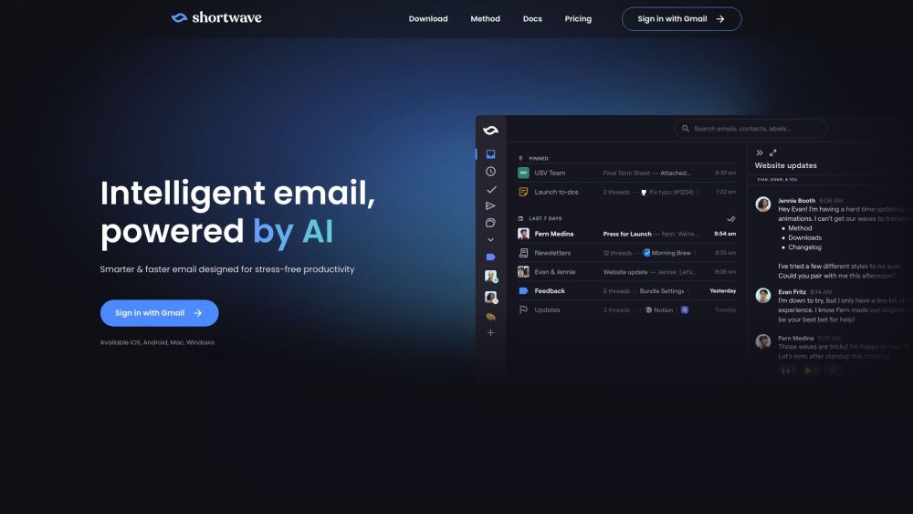 Shortwave: AI-Powered Email for iOS, Android, Mac & Windows