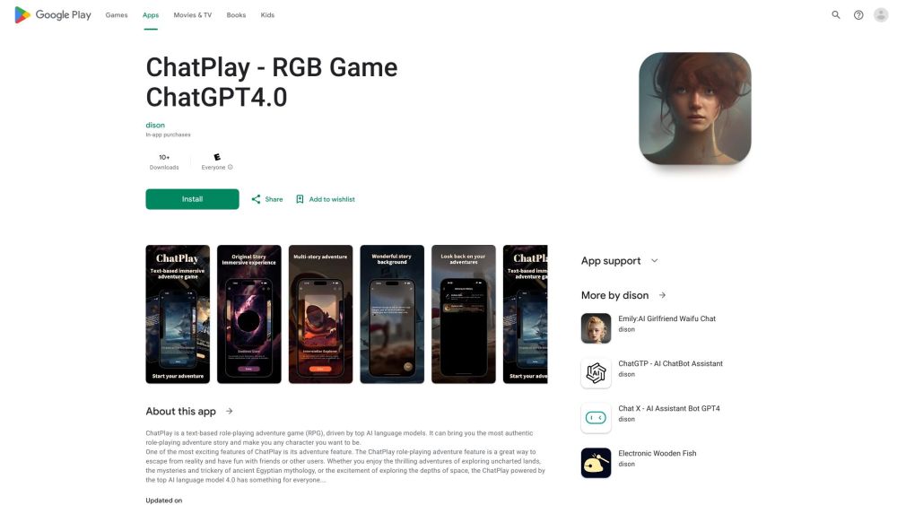 ChatPlay: AI-Driven RPG, Immersive Stories, Become Any Character