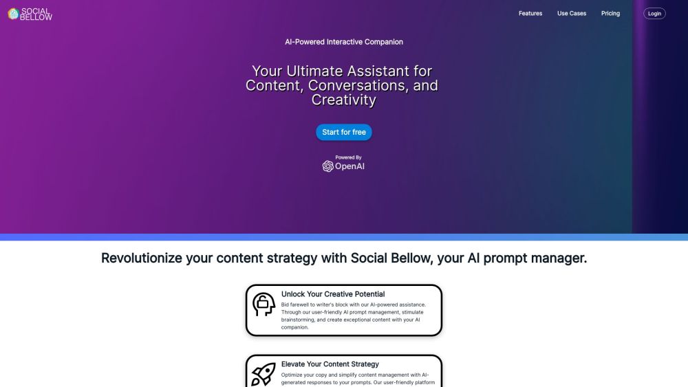 Social Bellow: AI-Driven Content Creation & Strategy Enhancement