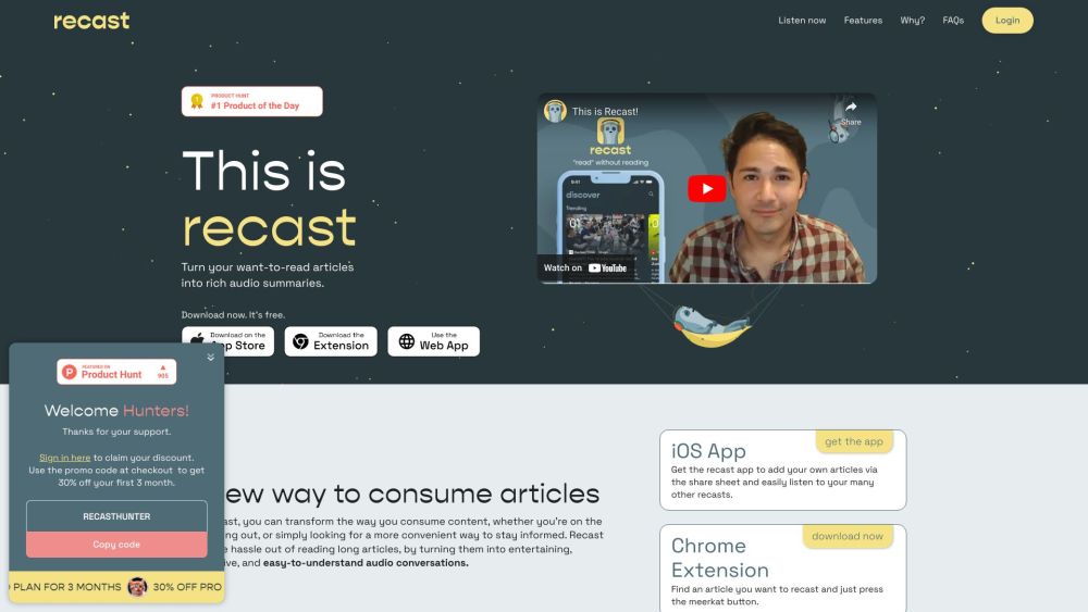 Recast: Audio Summaries, Transform Text, Stay Informed On The Go