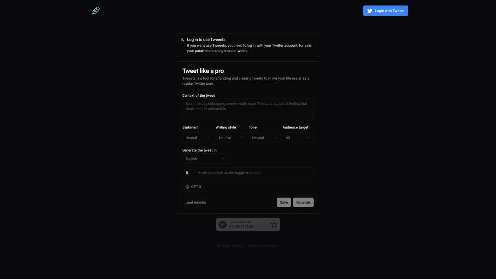 Tweeets: AI Tweet Generator, Analyzer & Custom Tool