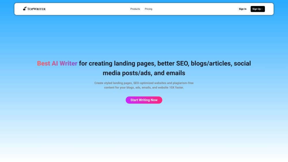 TopWriter AI: Creativity, SEO Boost, Digital Success