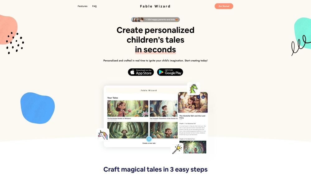 Fable Wizard: Creates Unique, Personalized Children's Tales In Seconds