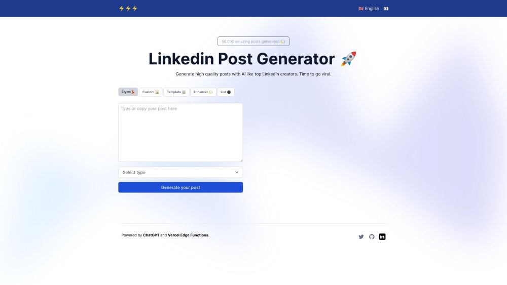 LinkedIn AI Post Generator: Viral Content, Boost Engagement
