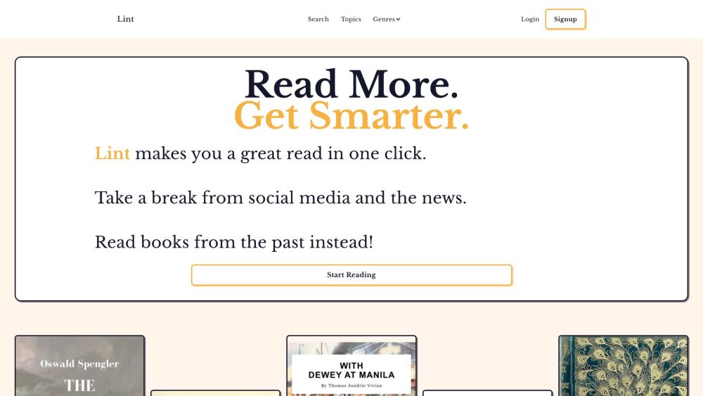 Lint : Free Ebooks, Curated Chapters, Read Remix Share